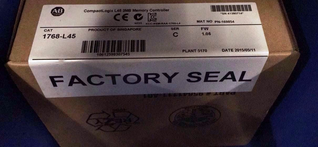 New SEALED BOX PROCESOR ALLEN BRADLEY 1768-L45 Series C Processor CompactLogix